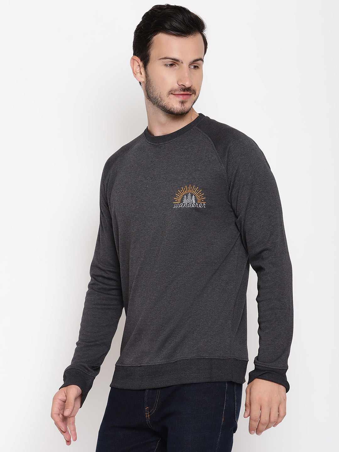 Wolfpack Men Wanderer Black Solid Sweatshirt Wolfpack