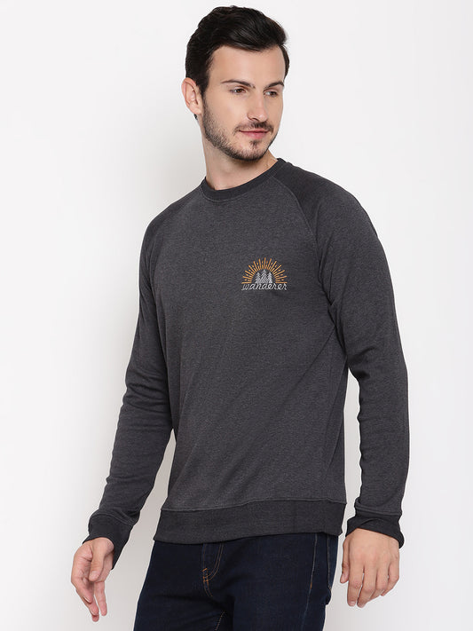 Wolfpack Men Wanderer Black Solid Sweatshirt Wolfpack