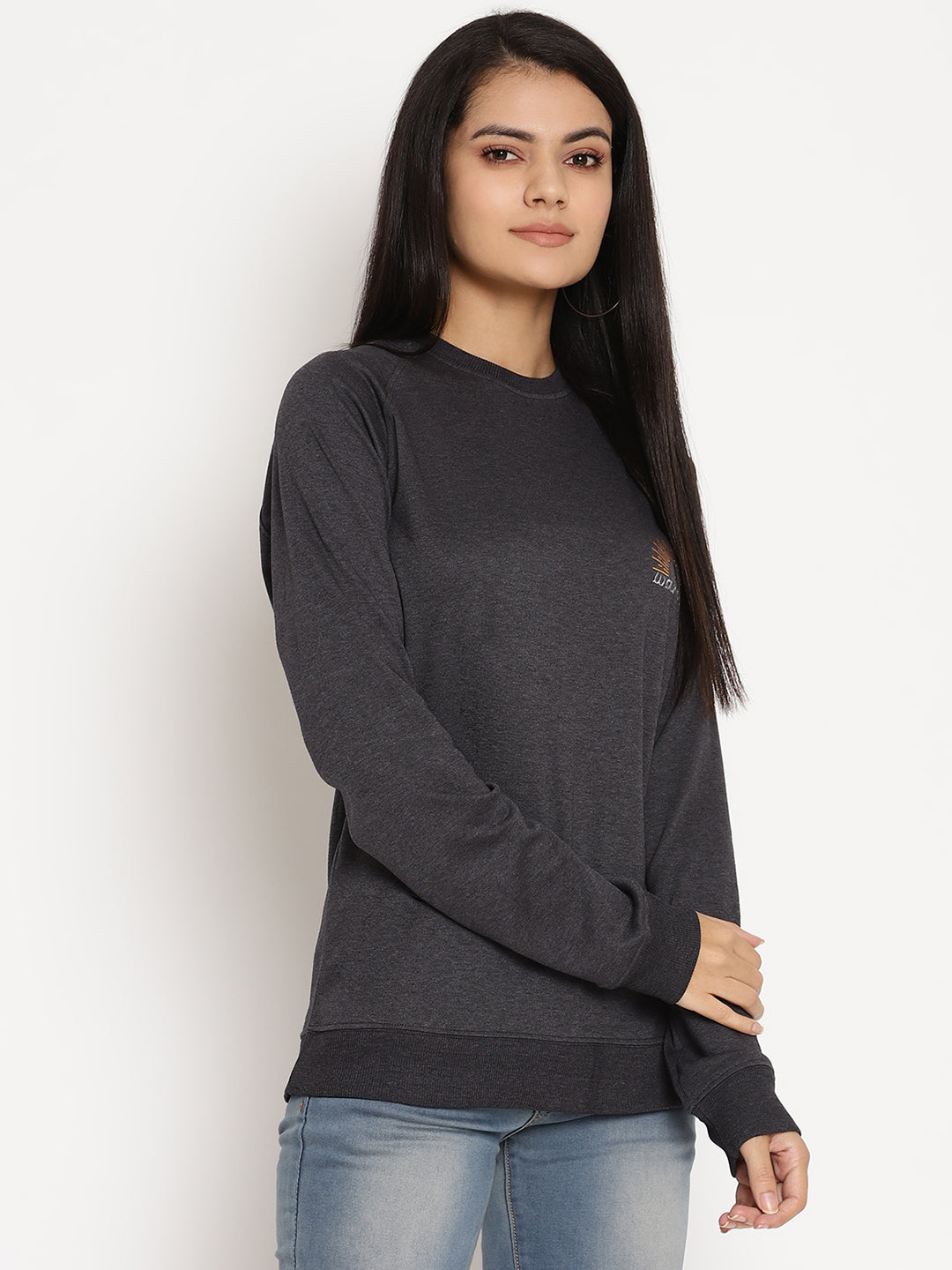 Women Wanderer Black Solid Sweatshirt Wolfpack