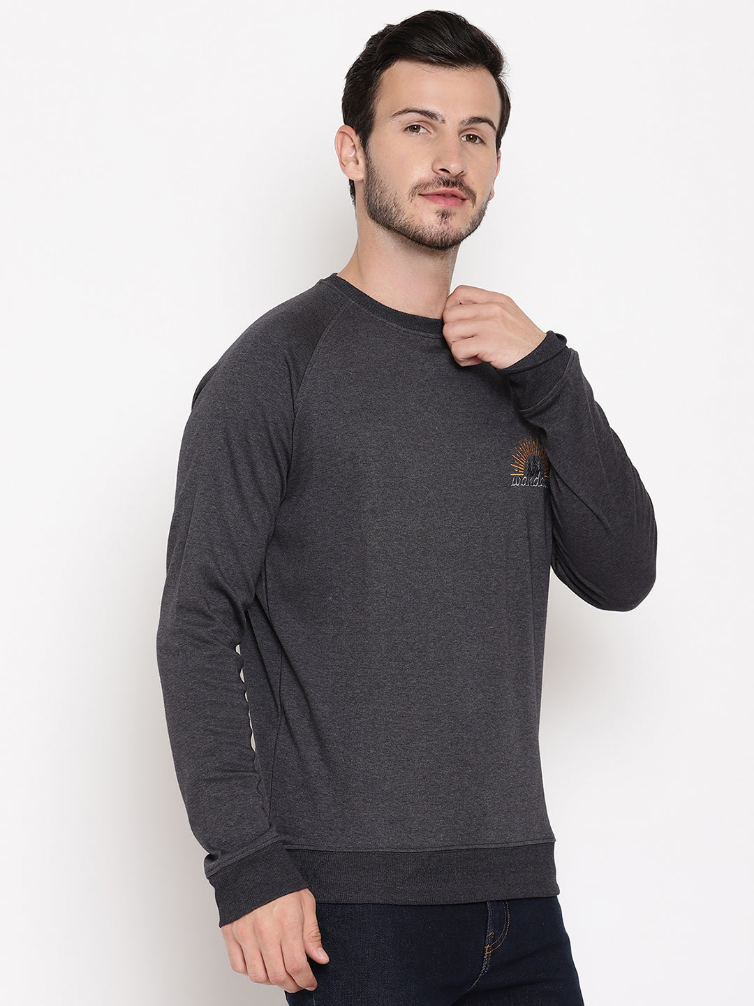 Wolfpack Men Wanderer Black Solid Sweatshirt Wolfpack