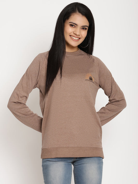 Women Wanderer Brown Solid Sweatshirt Wolfpack