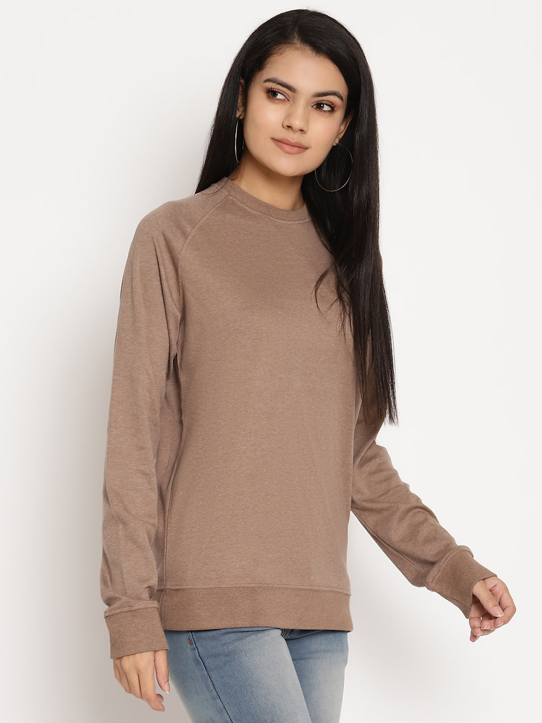 Women Wanderer Brown Solid Sweatshirt Wolfpack