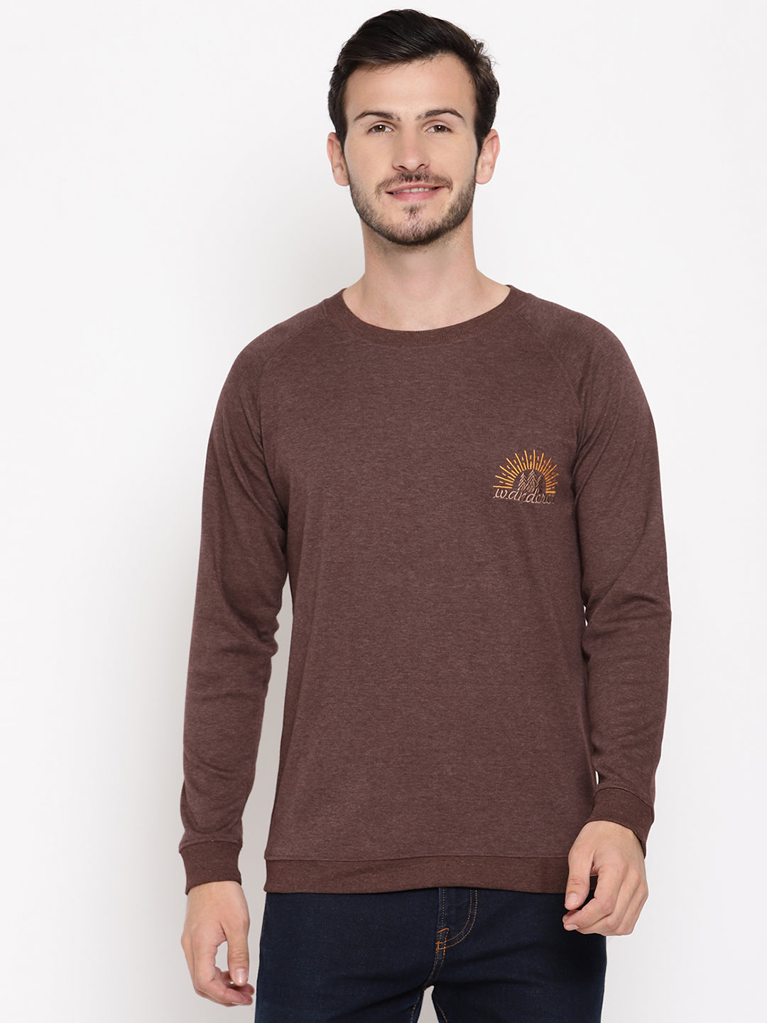 Wolfpack Men Wanderer Burgundy Solid Sweatshirt