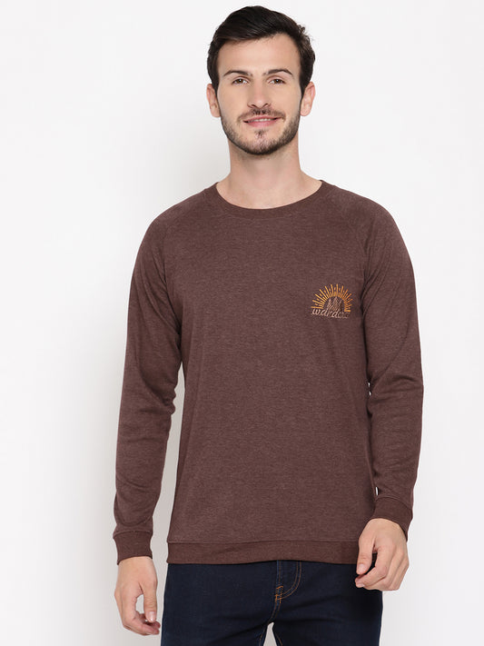 Wolfpack Men Wanderer Burgundy Solid Sweatshirt