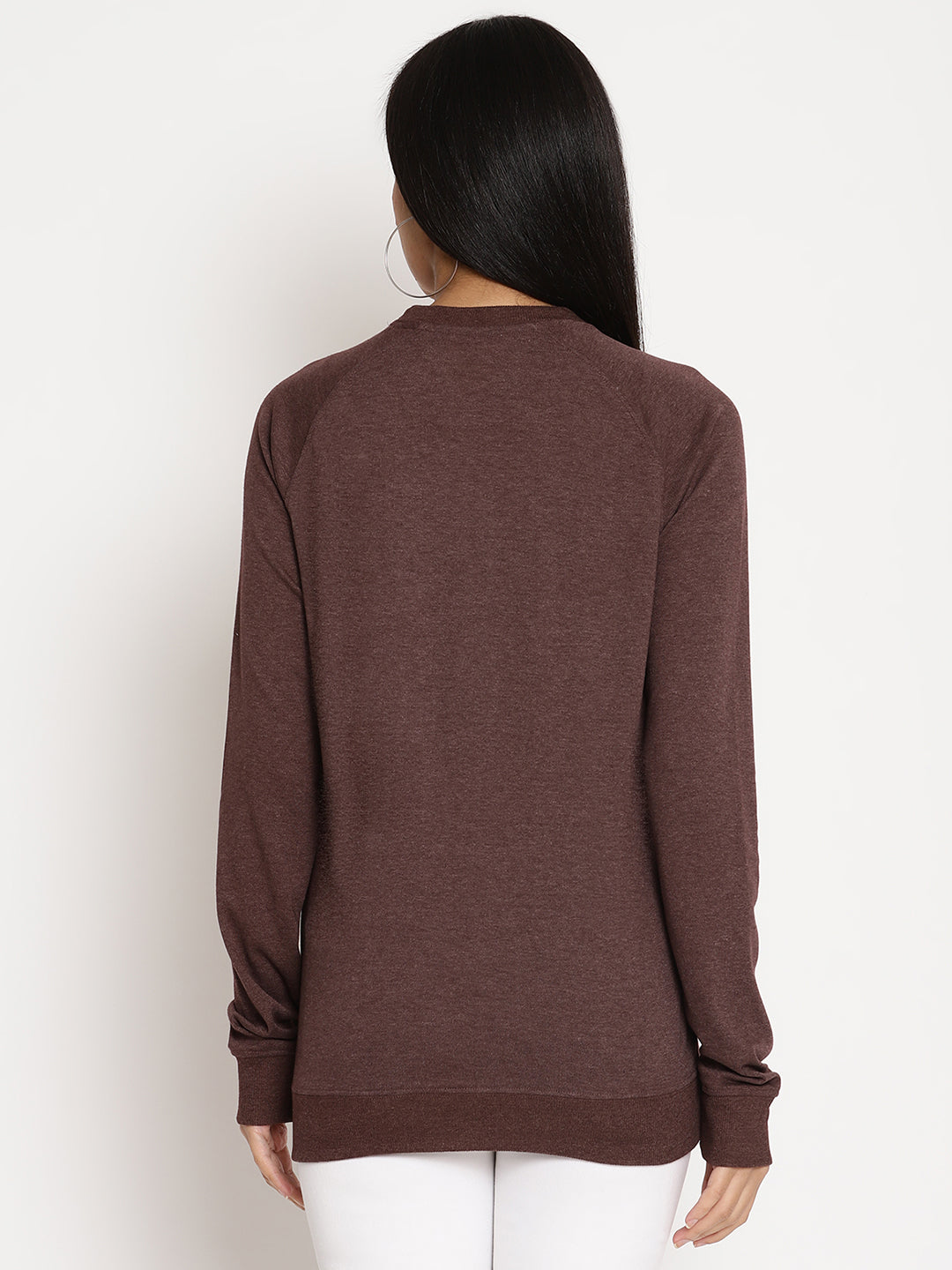 Women Wanderer Burgundy Solid Sweatshirt Wolfpack