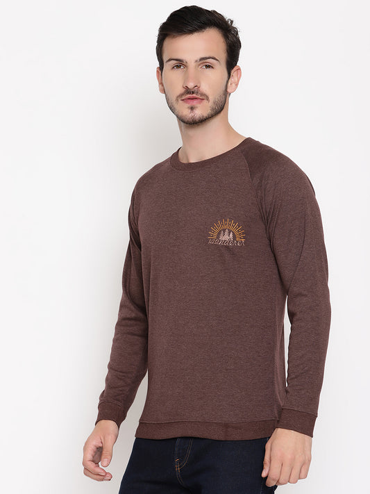 Wolfpack Men Wanderer Burgundy Solid Sweatshirt