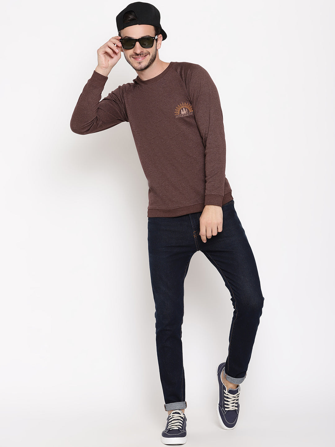 Wolfpack Men Wanderer Burgundy Solid Sweatshirt