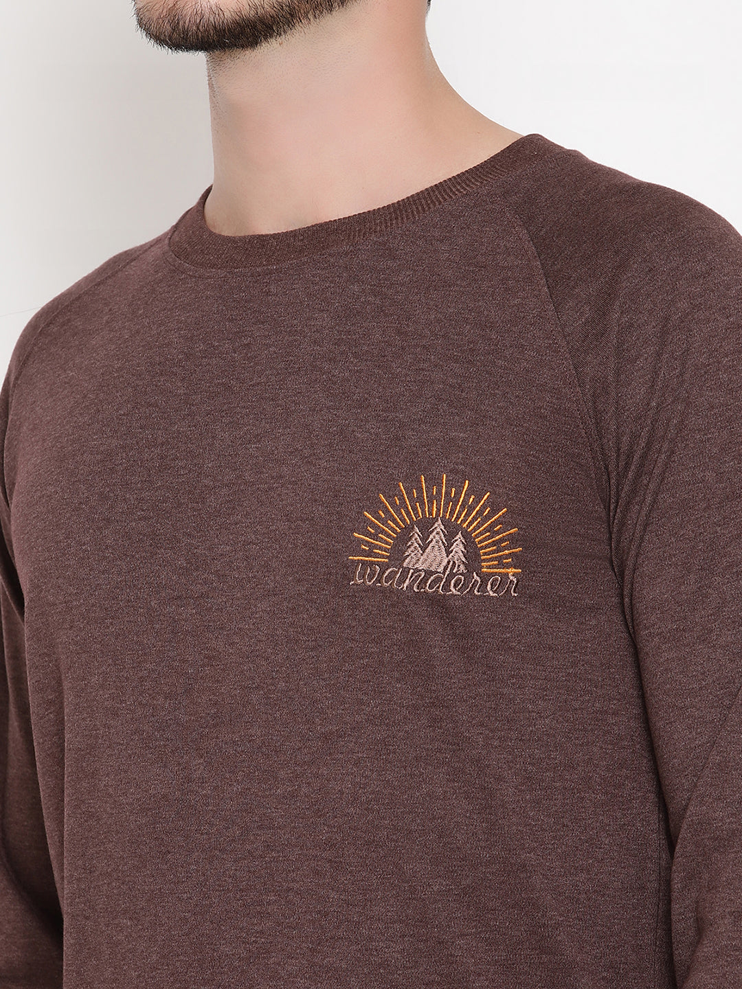 Wolfpack Men Wanderer Burgundy Solid Sweatshirt
