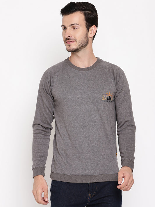 Wolfpack Men Wanderer Grey Solid Sweatshirt Wolfpack