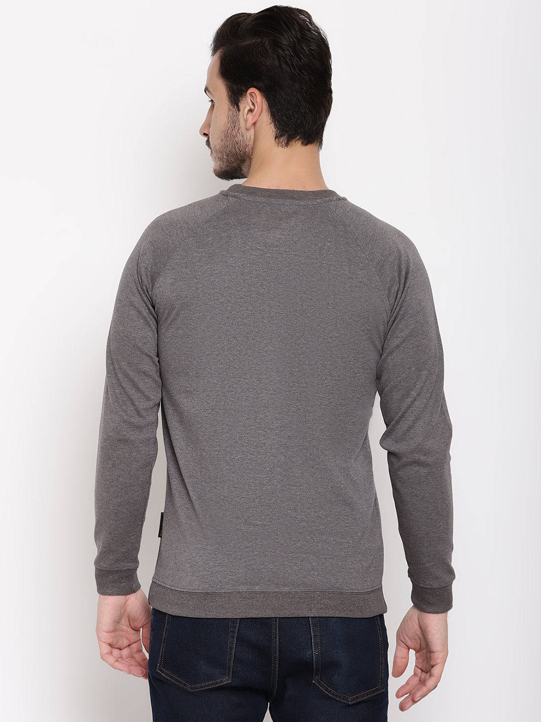 Wolfpack Men Wanderer Grey Solid Sweatshirt Wolfpack
