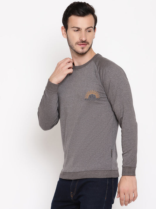 Wolfpack Men Wanderer Grey Solid Sweatshirt Wolfpack