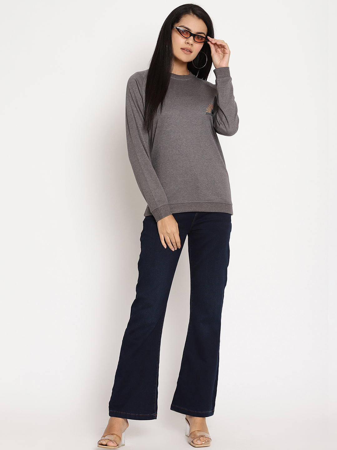Women Grey Wanderer Sweatshirt Wolfpack