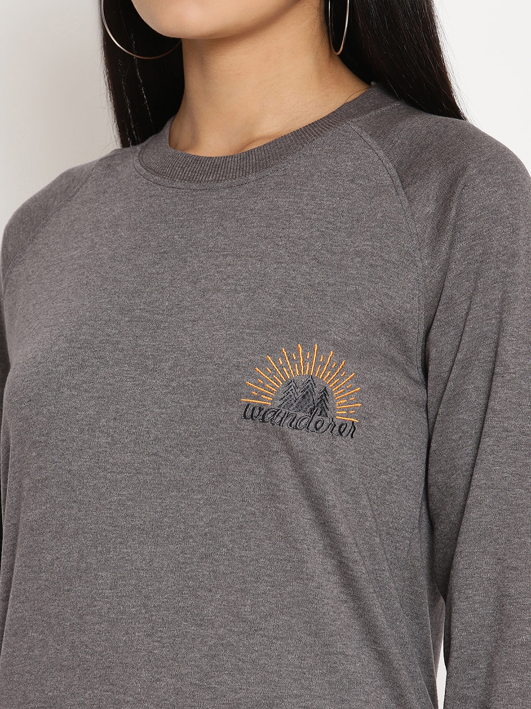 Women Grey Wanderer Sweatshirt Wolfpack