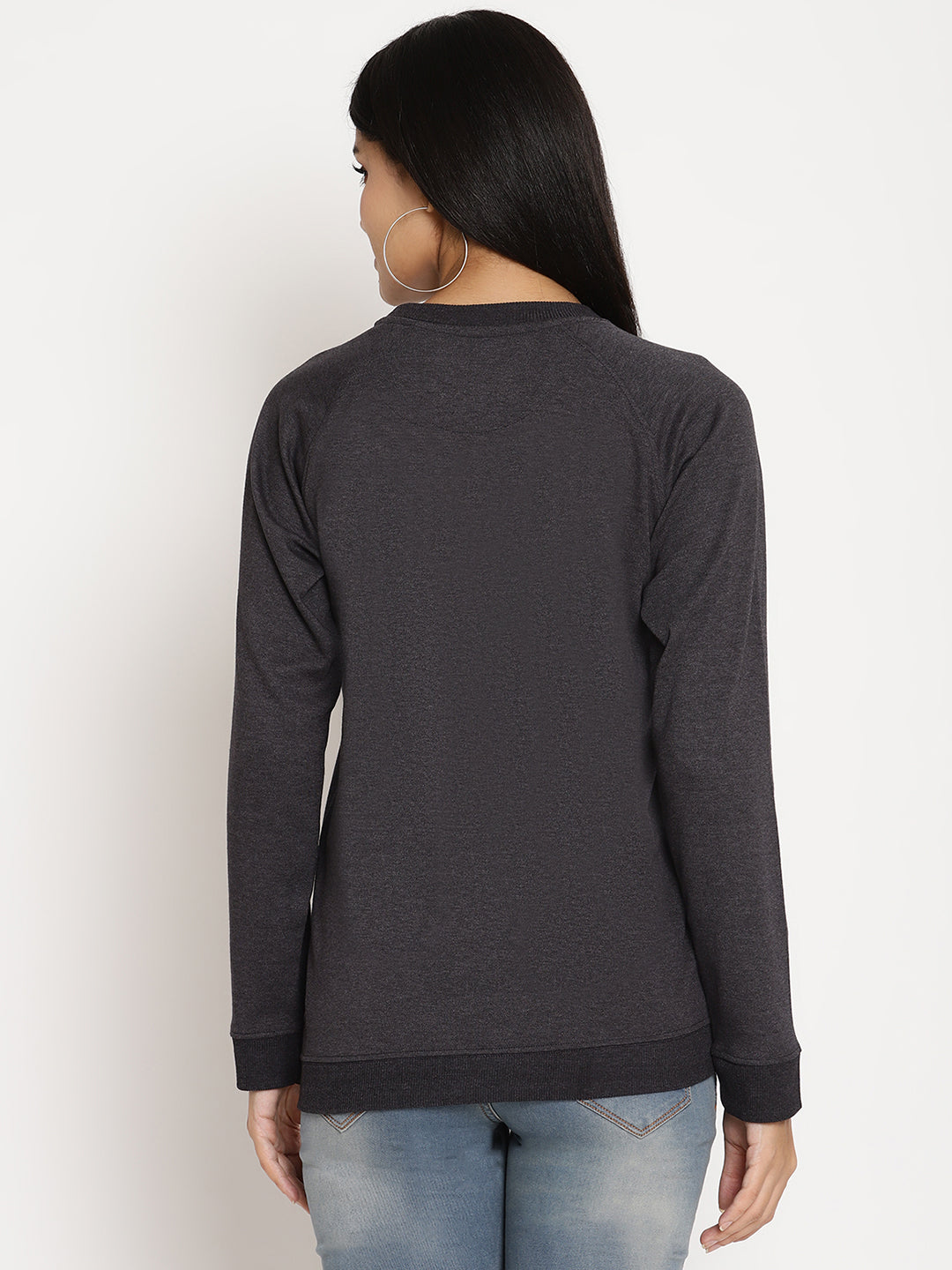 Women Wild Journey Black Solid Sweatshirt Wolfpack