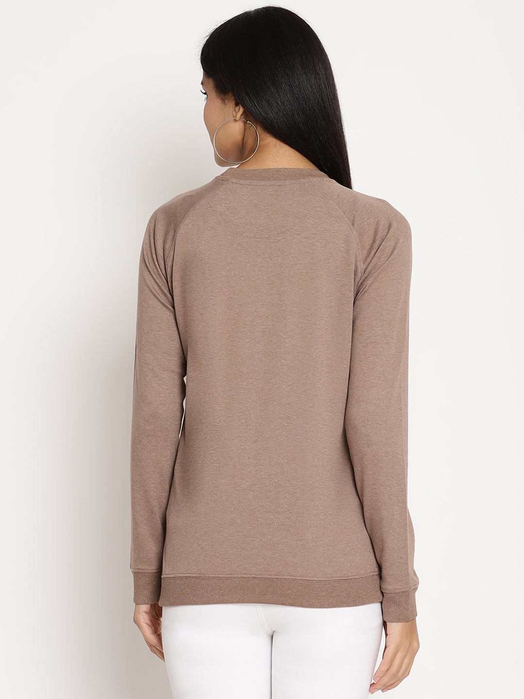 Women Wild Journey Brown Solid Sweatshirt Wolfpack