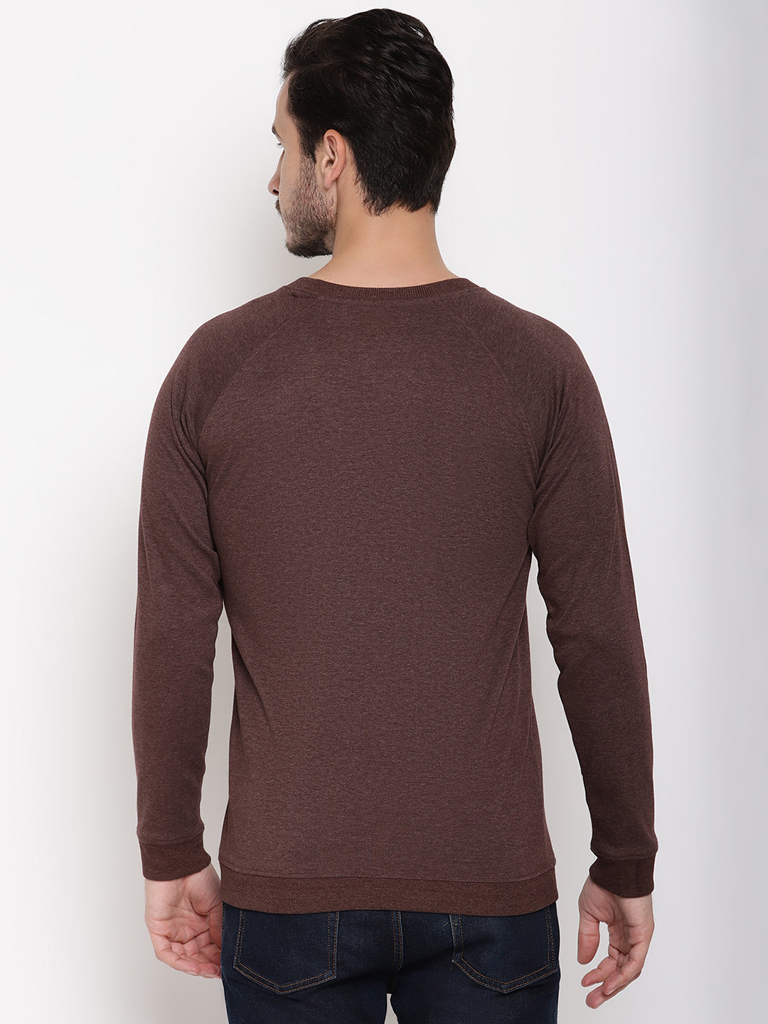 Wolfpack Men Wild Journey Burgundy Solid Sweatshirt