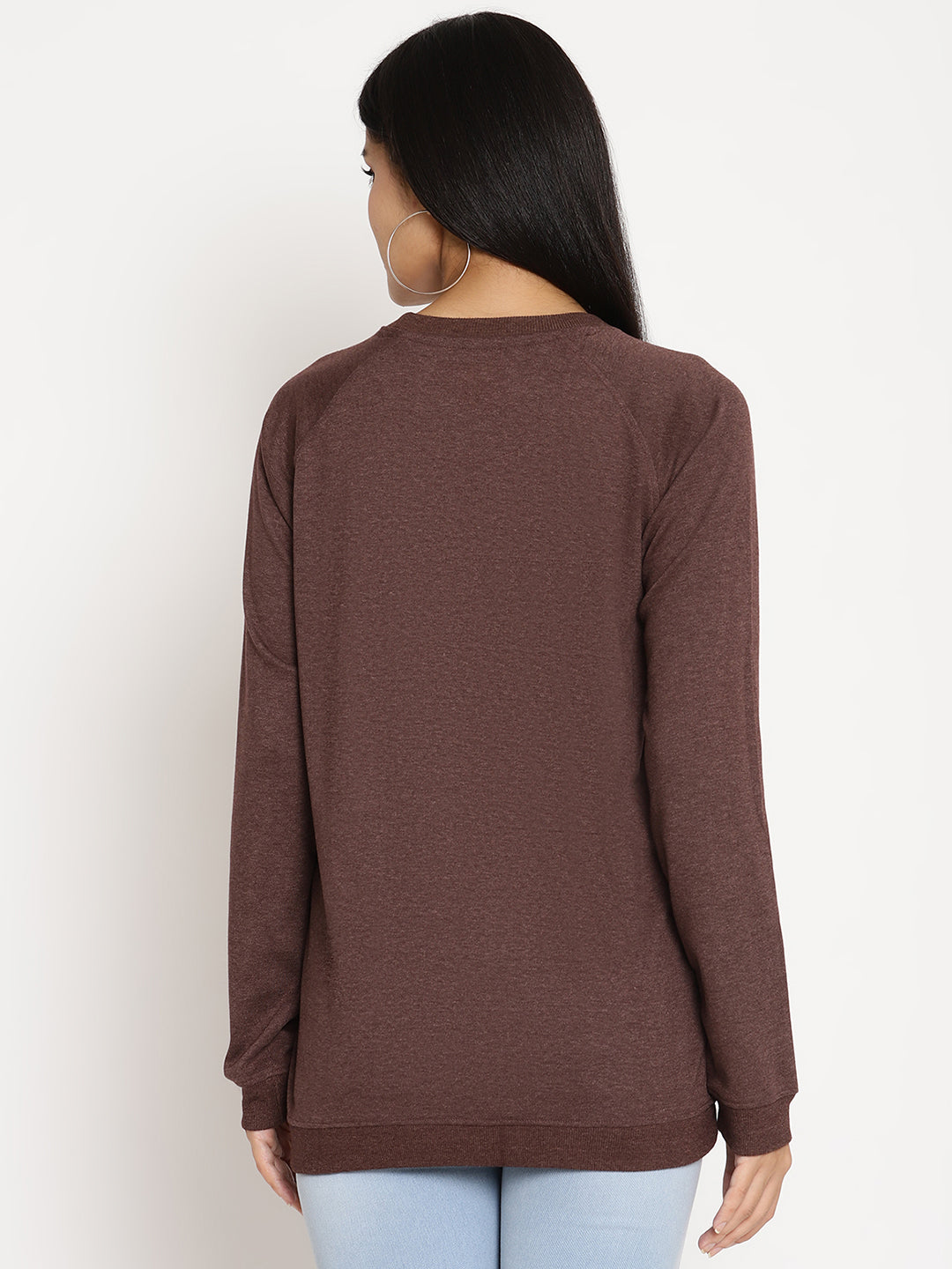 Women Wild Journey Burgundy Solid Sweatshirt Wolfpack