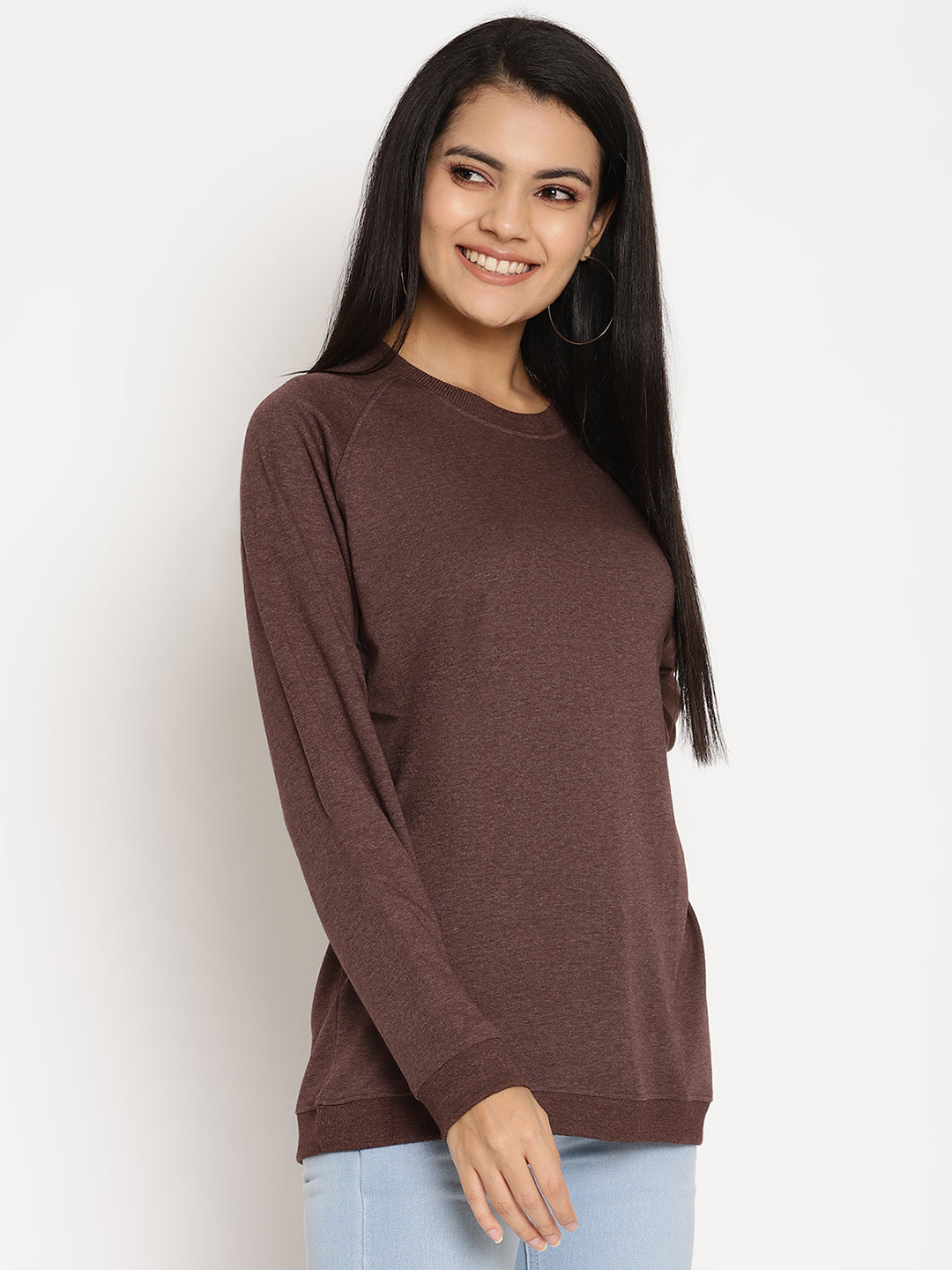 Women Wild Journey Burgundy Solid Sweatshirt Wolfpack