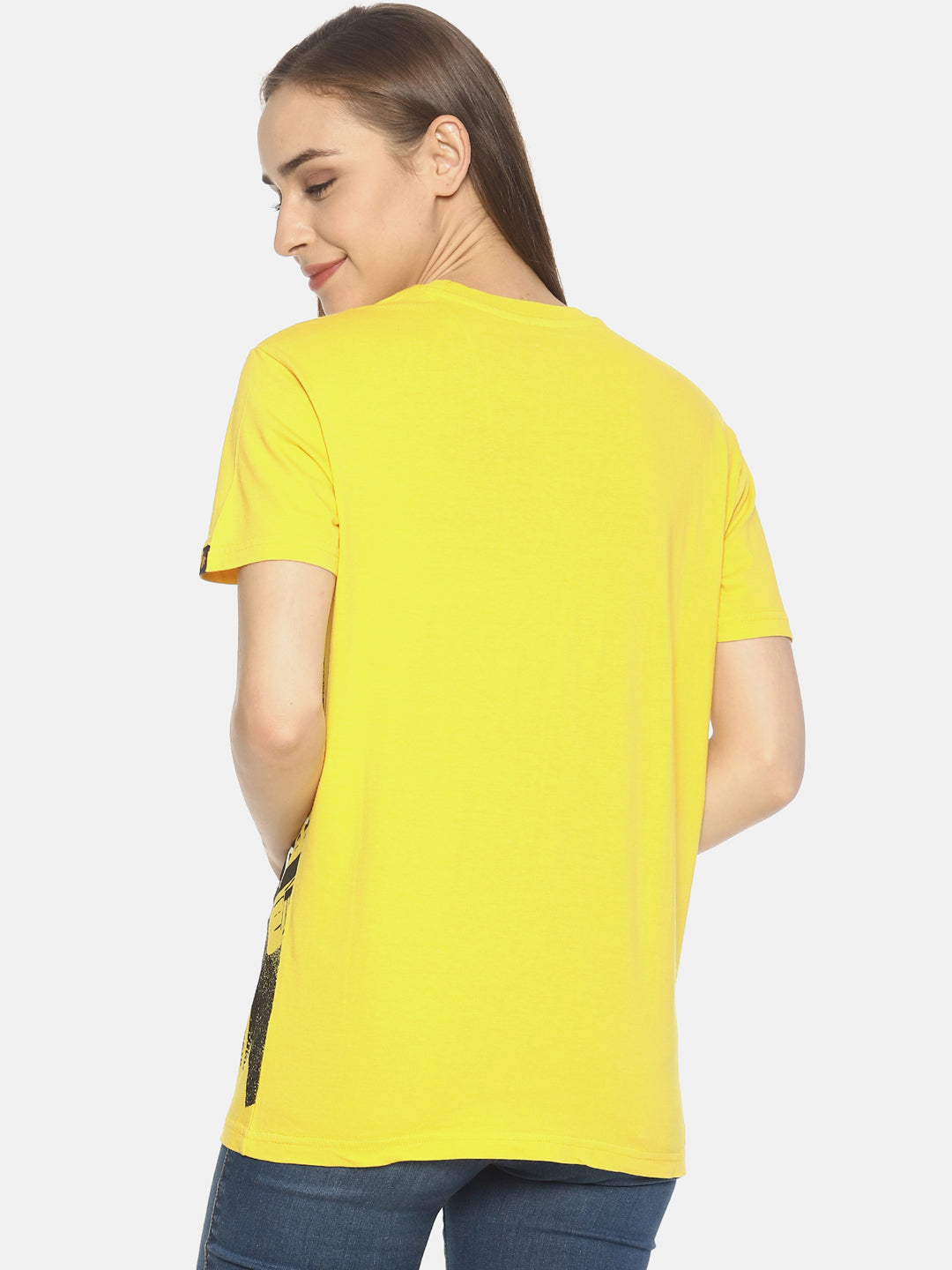 Wolfpack Tiger 3D Yellow Printed Women T-Shirt Wolfpack