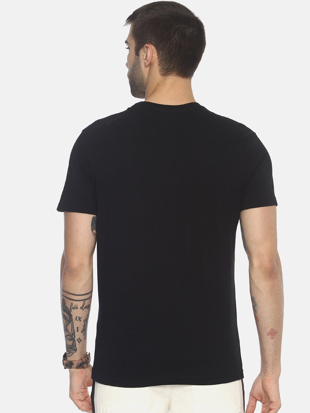 Tiger Forest Fire Black Printed Men T-Shirt Wolfpack
