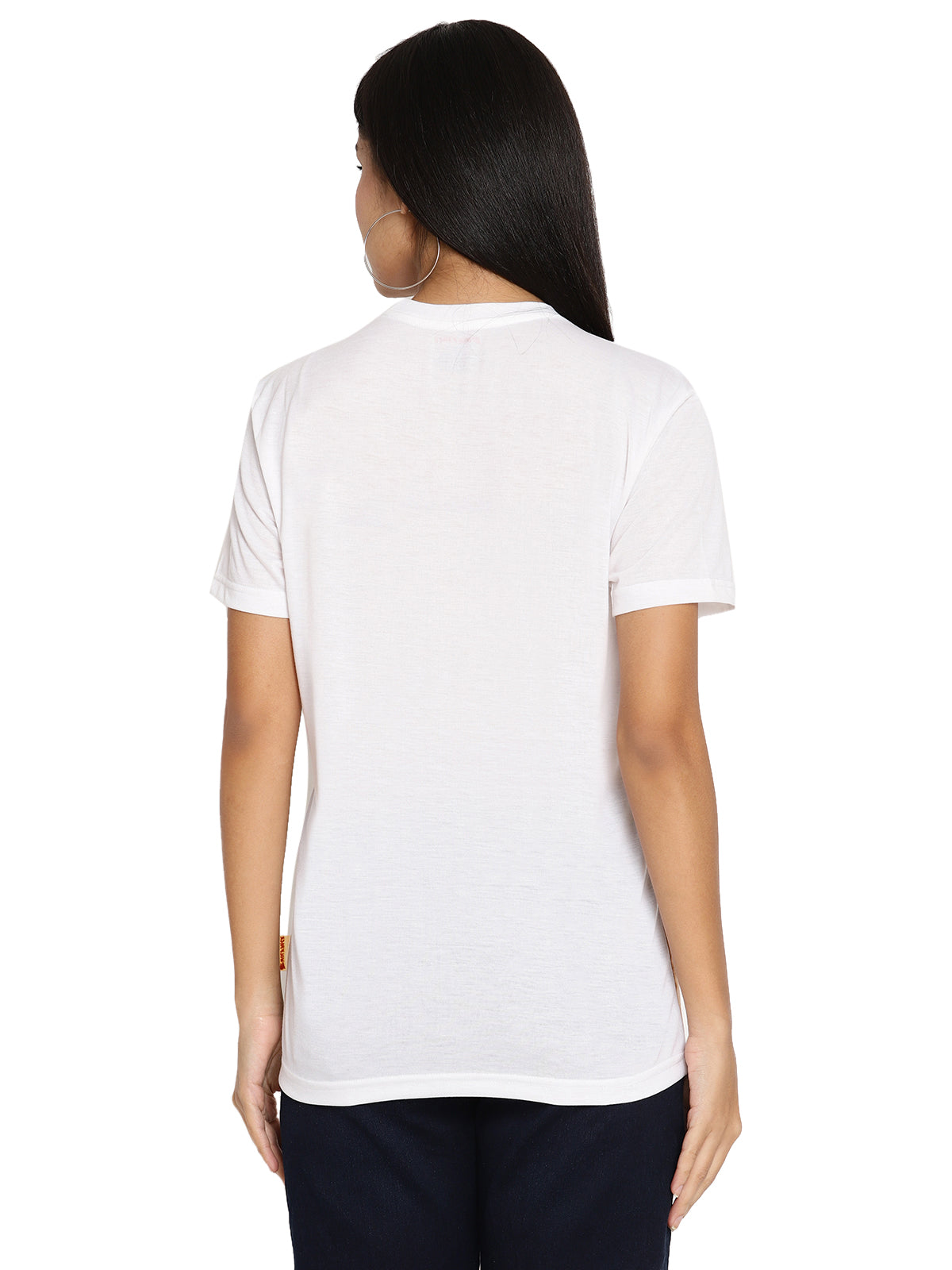 Wolfpack Tiger Head On Poly Brown with White Printed Women T-Shirt Wolfpack