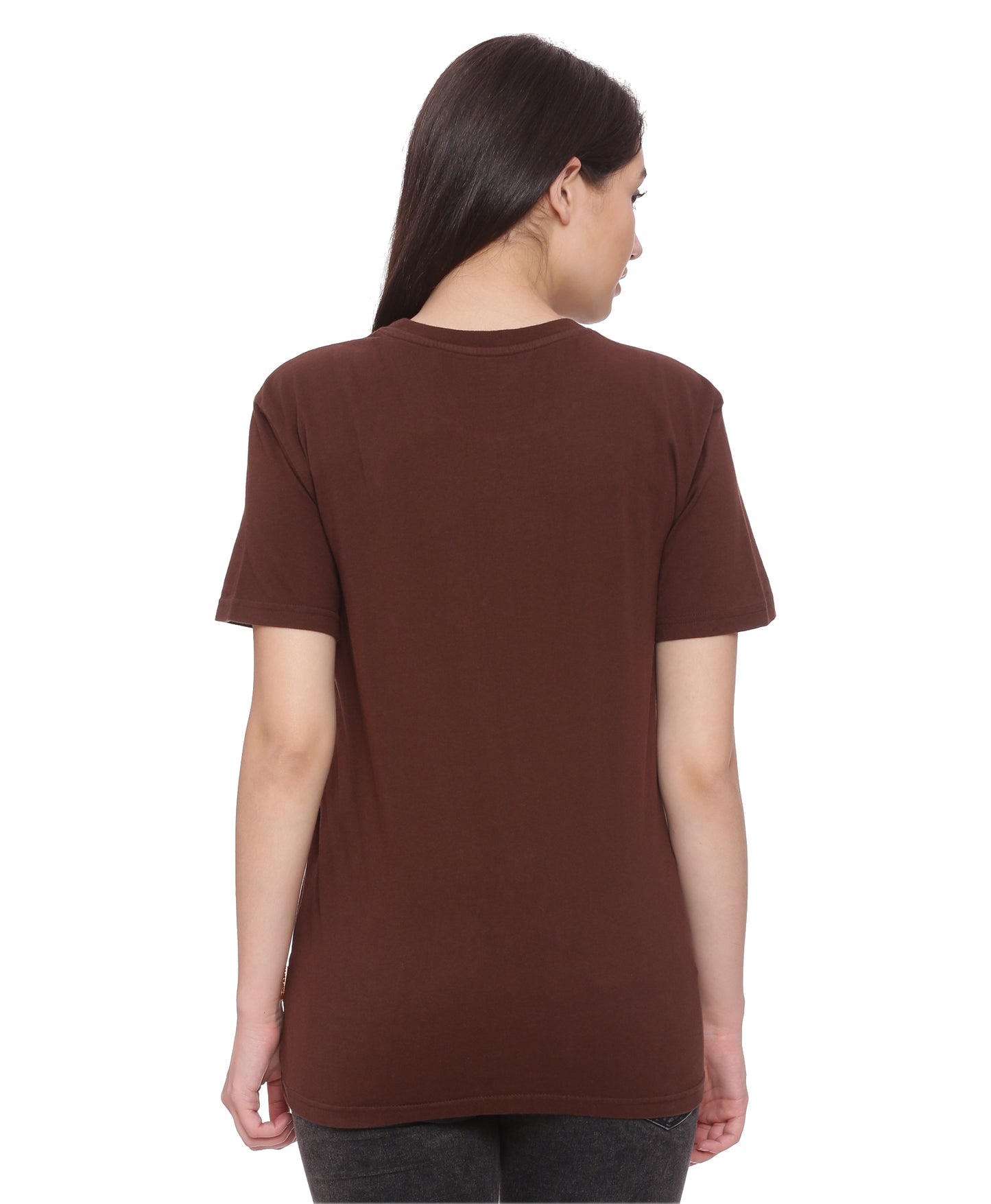 Wolfpack Travel Dream Chocolate Brown Printed Women T-Shirt Wolfpack