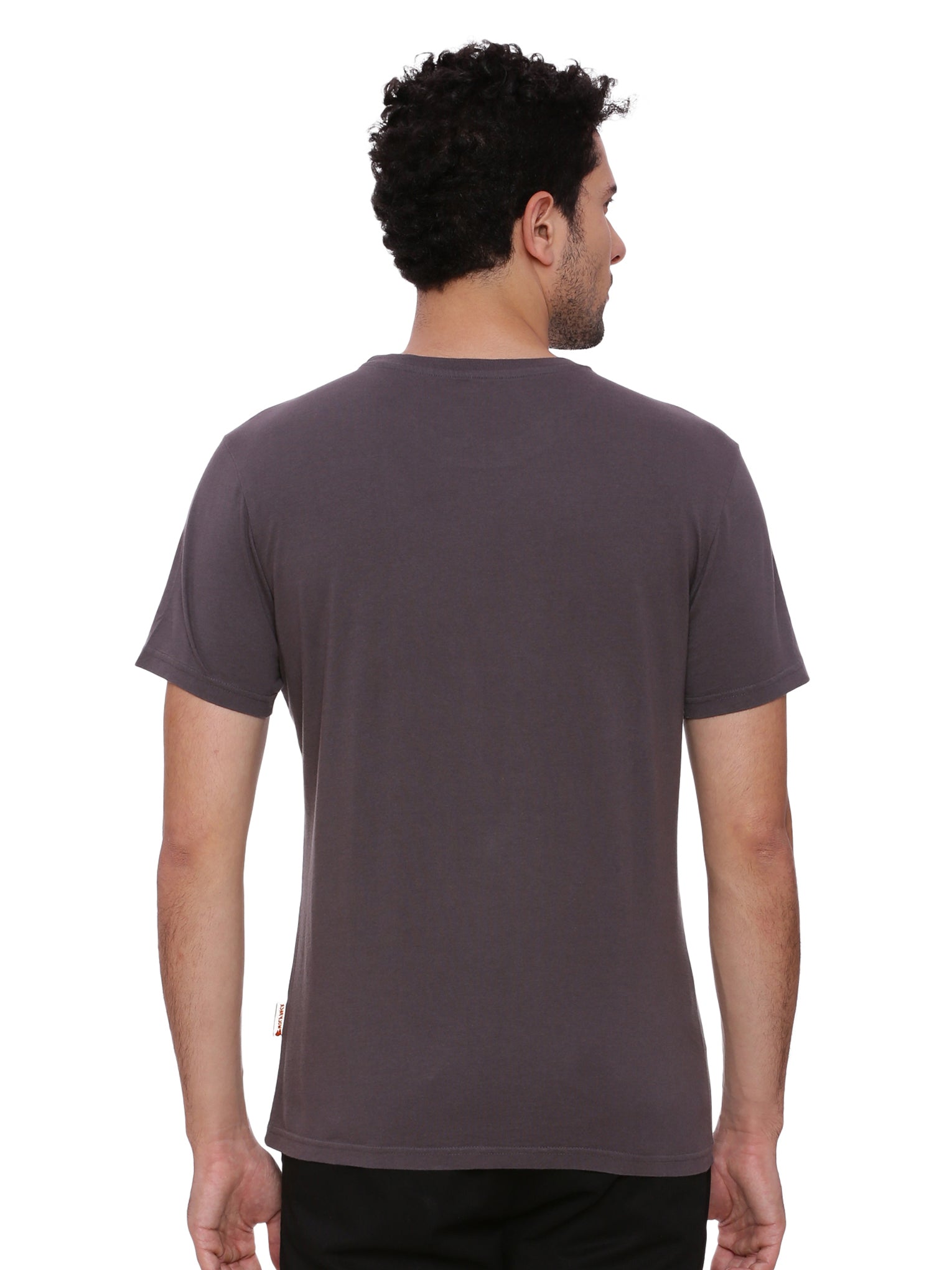 Travel Dream Dark Grey Printed Men T-Shirt Wolfpack