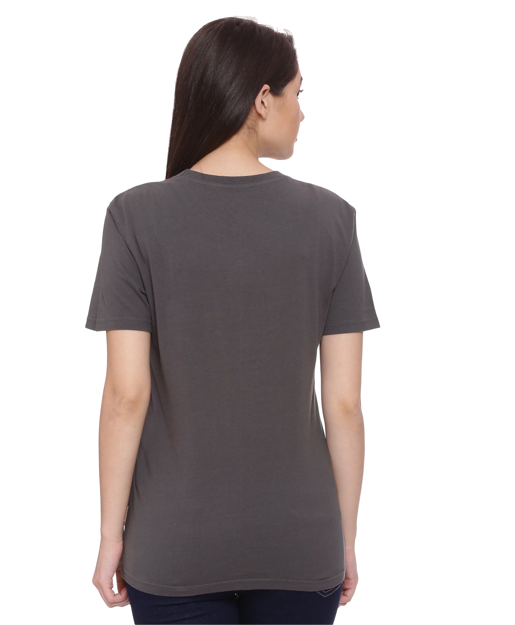 Wolfpack Travel Dream Dark Grey Printed Women T-Shirt Wolfpack
