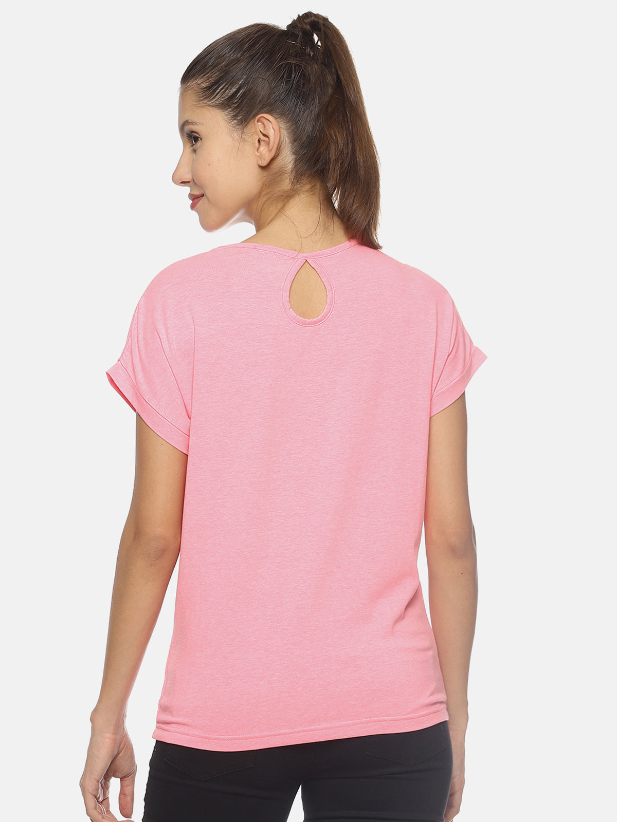Wolfpack Women Pink Printed T-Shirt Wolfpack