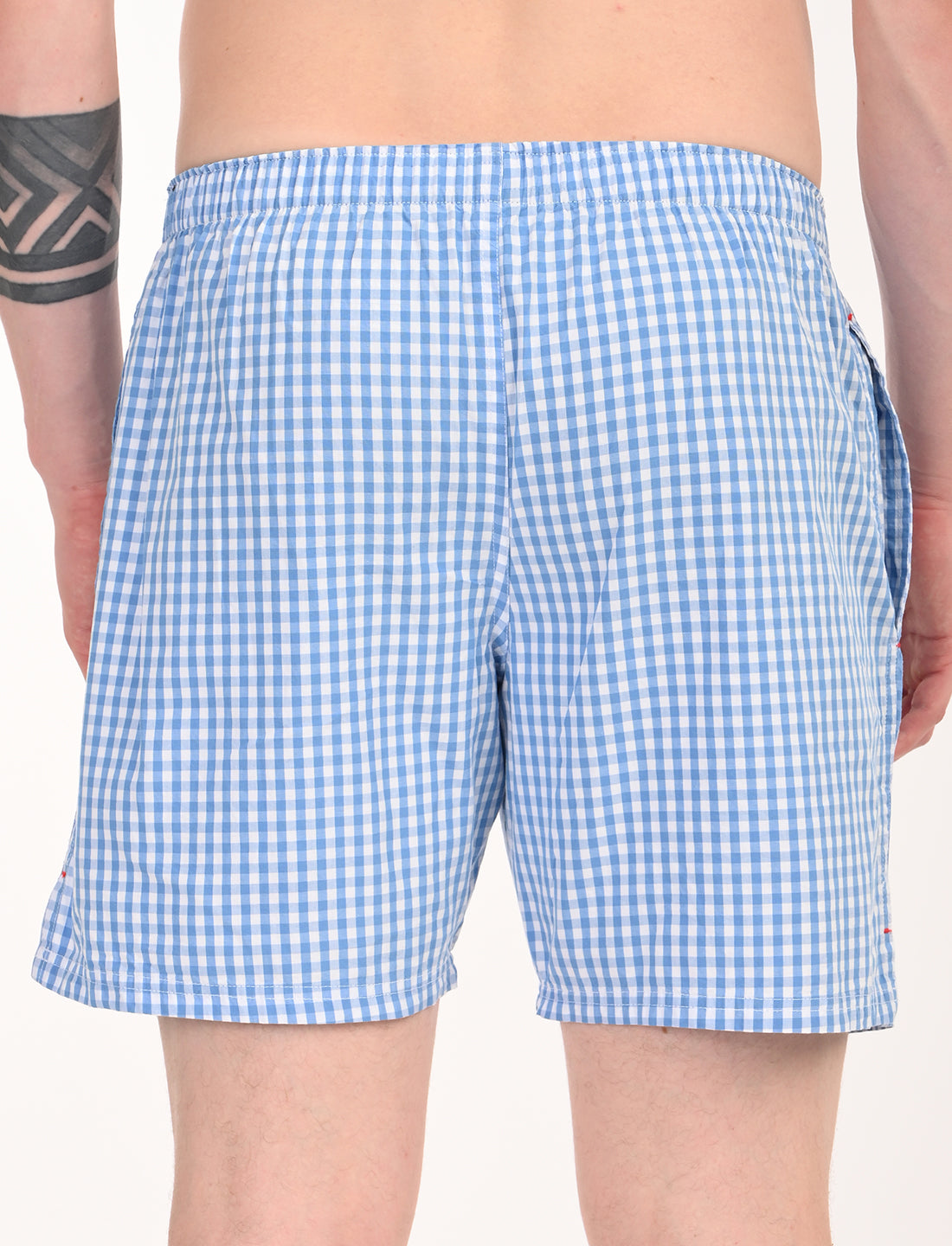 Crosscreek Men’s Boxer Shorts – Combo Pack of 2 | Gingham & Micro Print | Soft Cotton Comfort