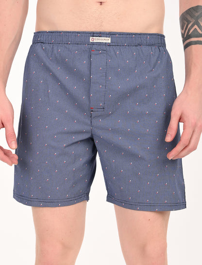Crosscreek Men’s Boxer Shorts – 2-Pack | Blue Microdot & Black Graphic Print | Soft Cotton Essentials