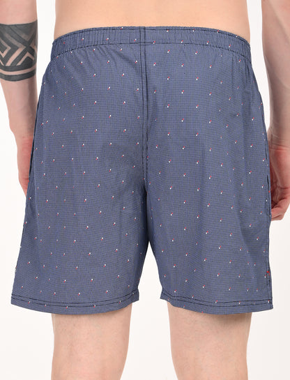 Crosscreek Men’s Boxer Shorts – 2-Pack | Blue Microdot & Black Graphic Print | Soft Cotton Essentials