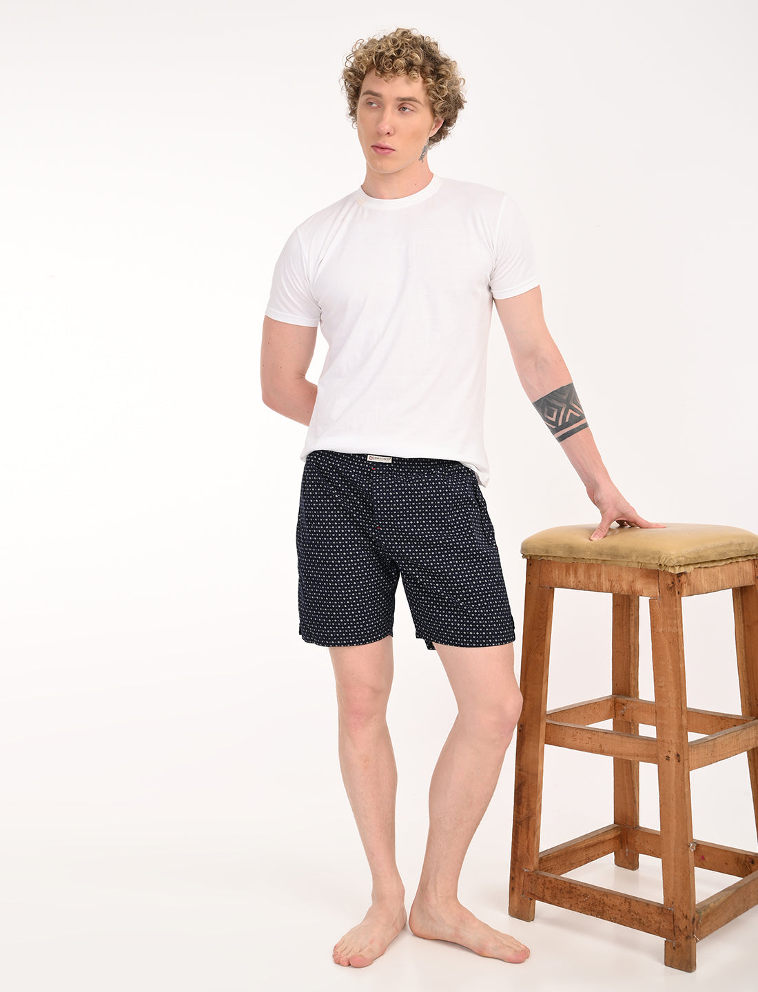 Crosscreek Men’s Boxer Shorts – 2-Pack | Blue Microdot & Black Graphic Print | Soft Cotton Essentials