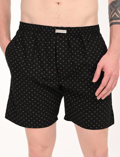 Crosscreek Men’s Boxer Shorts – Combo Pack of 2 | Gingham & Micro Print | Soft Cotton Comfort