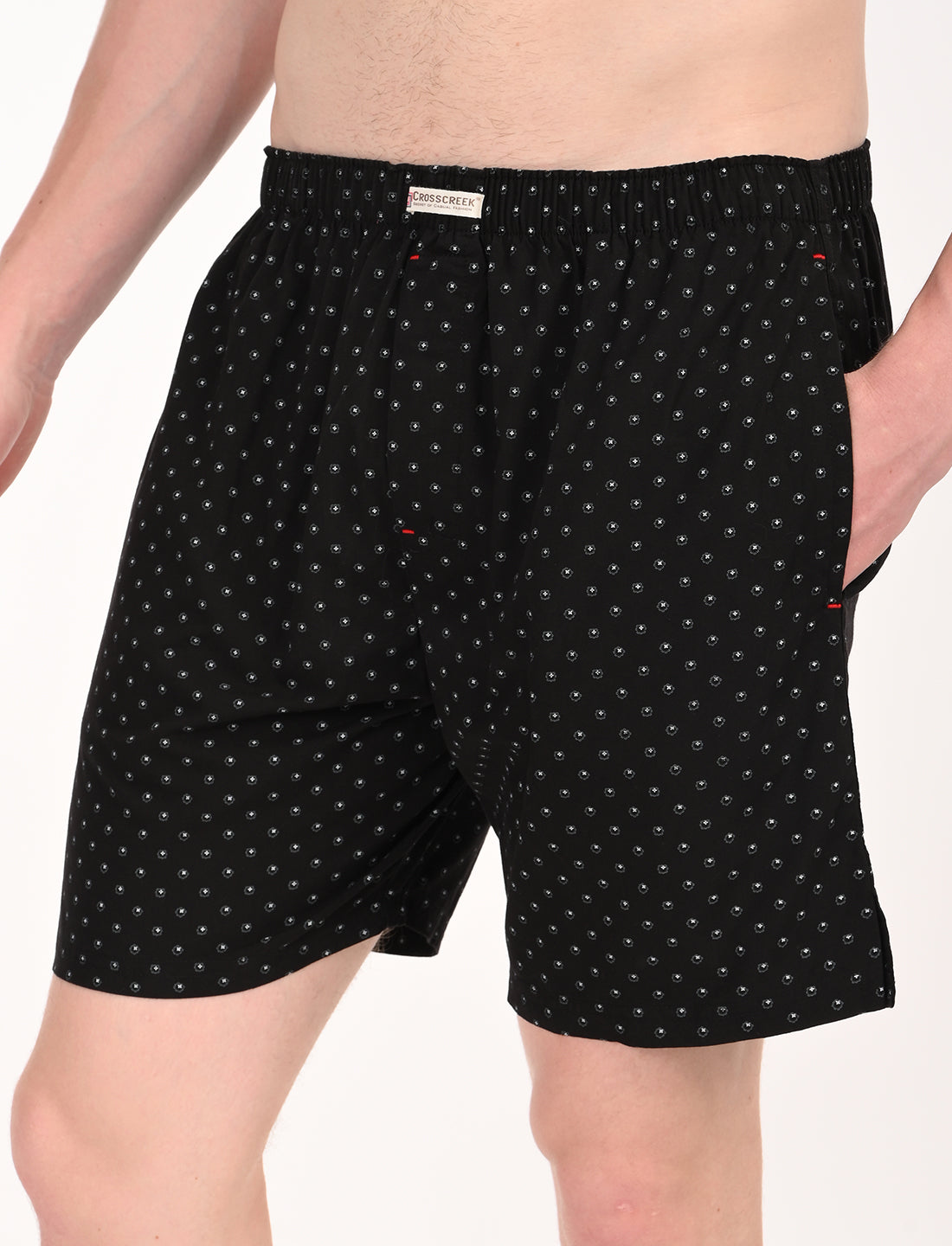 Crosscreek Men’s Boxer Shorts – Combo Pack of 2 | Gingham & Micro Print | Soft Cotton Comfort