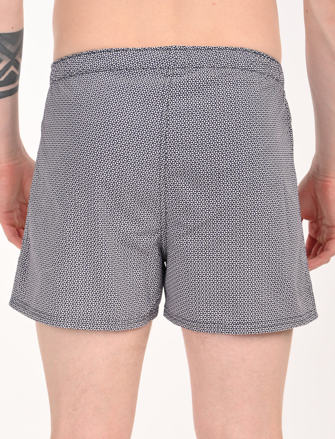Crosscreek Men's 2-Pack Classic Printed Cotton Boxer Shorts – Navy Base & White Base