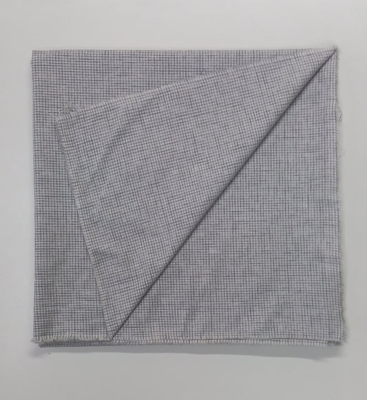 Light Grey Yarn Dyed Checks Cotton Unstitched Men's Shirt Piece (Width 58 Inch | 1.60 Meters)