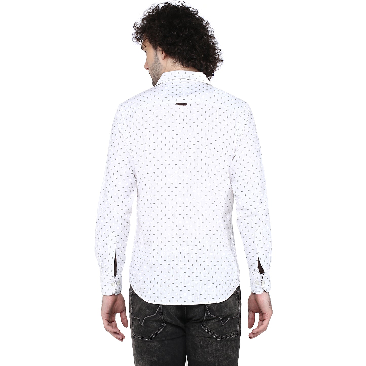 Crosscreek Men White Printed Casual Shirt Crosscreek