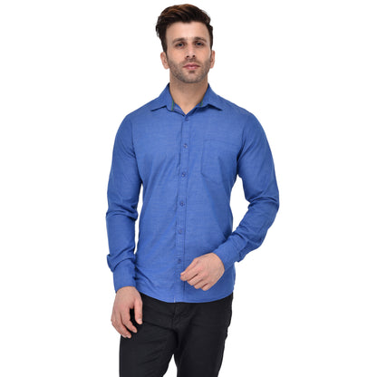 Crosscreek Men Blue Fil-A-Fil Casual Shirt Crosscreek