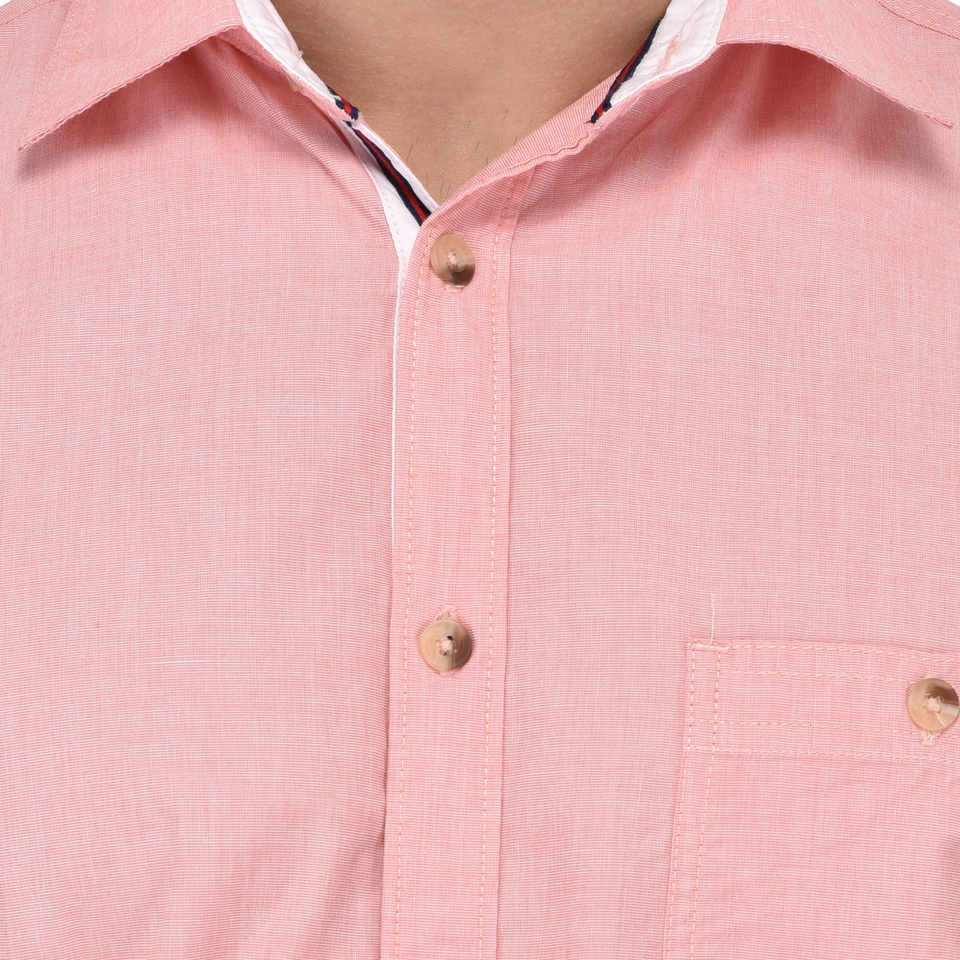 Crosscreek Men Pink Fil-A-Fil Casual Shirt Crosscreek