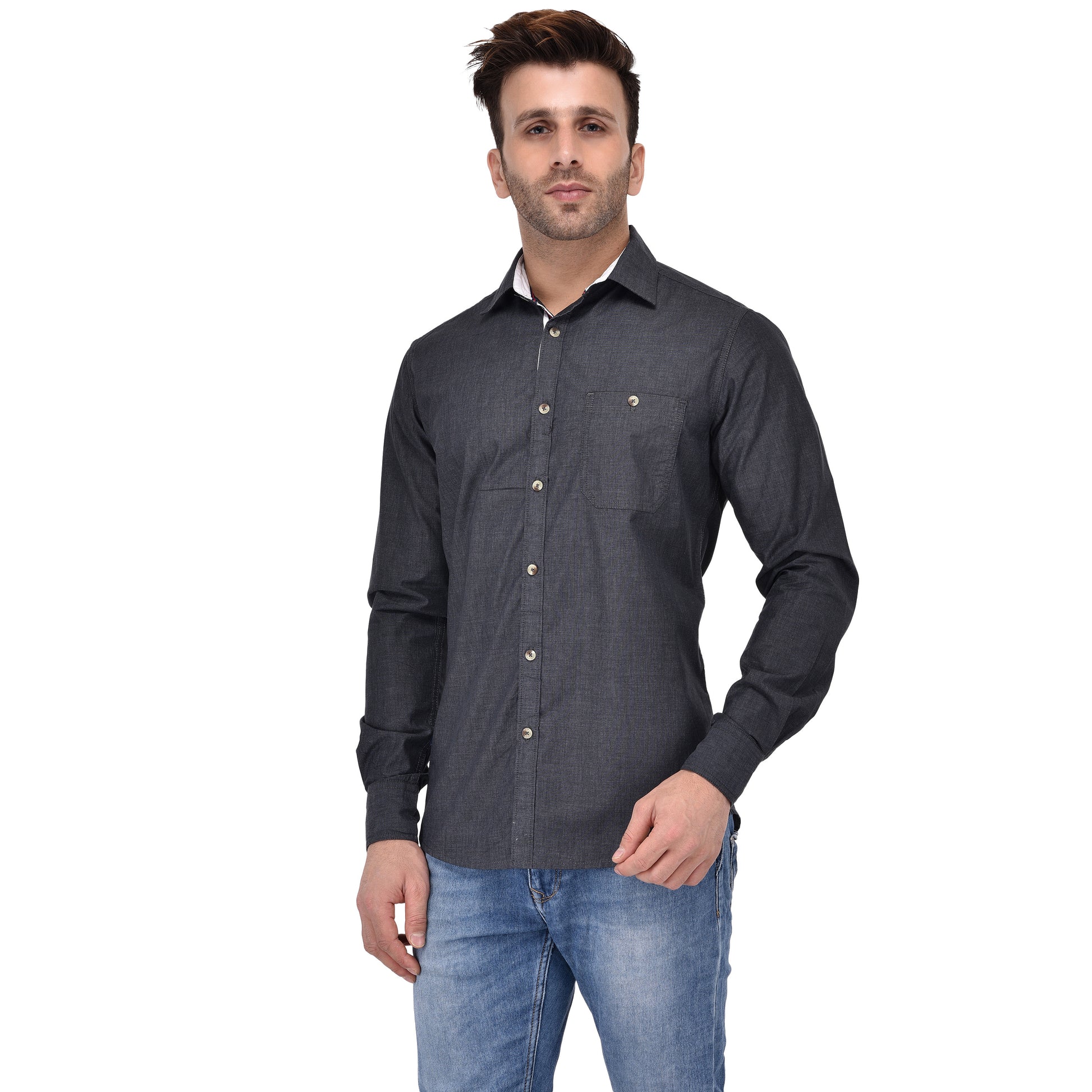 Crosscreek Men Black Fil-A-Fil Casual Shirt Crosscreek