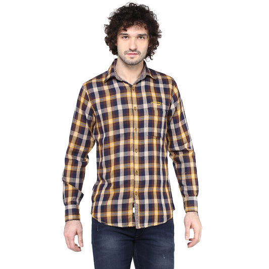 Crosscreek Men Brown Checks Shirt Crosscreek