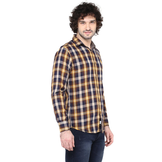 Crosscreek Men Brown Checks Shirt Crosscreek