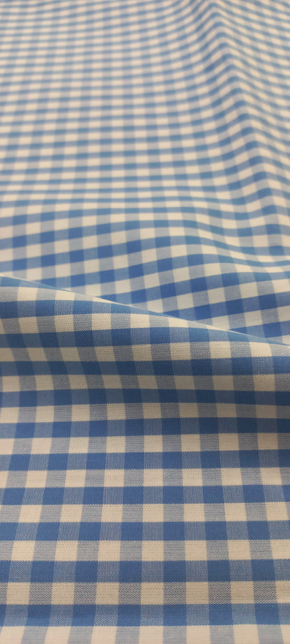 Blue Yarn Dyed Checks Cotton Unstitched Men's Shirt Piece (Width 58 Inch | 1.60 Meters)