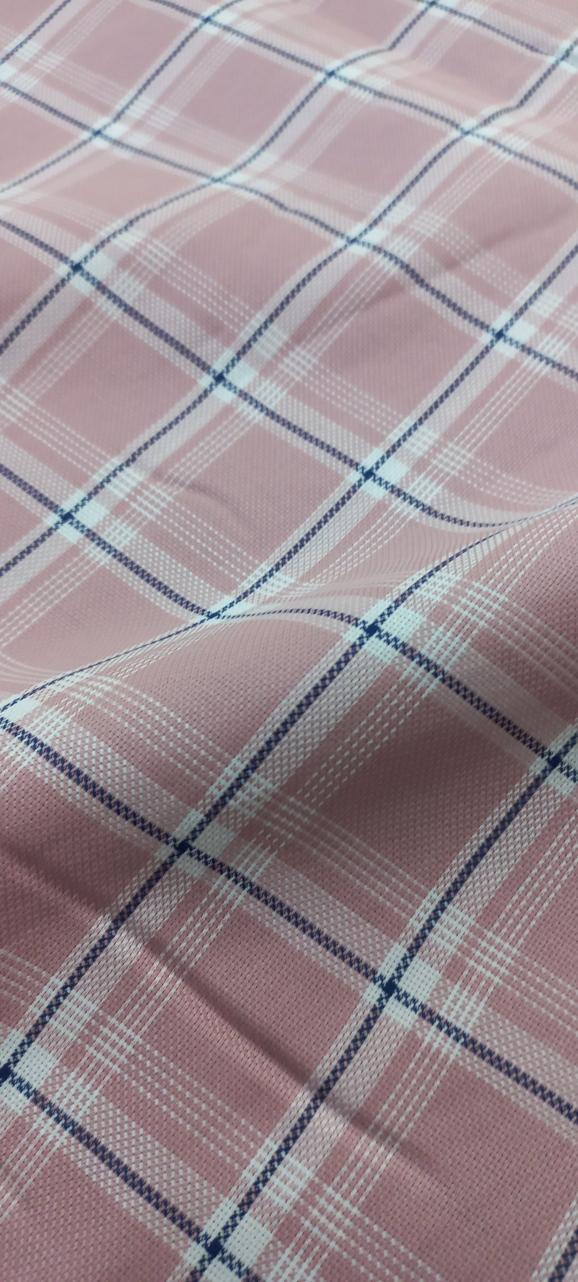 Rose Yarn Dyed Checks Cotton Unstitched Men's Shirt Piece (Width 58 Inch | 1.60 Meters)