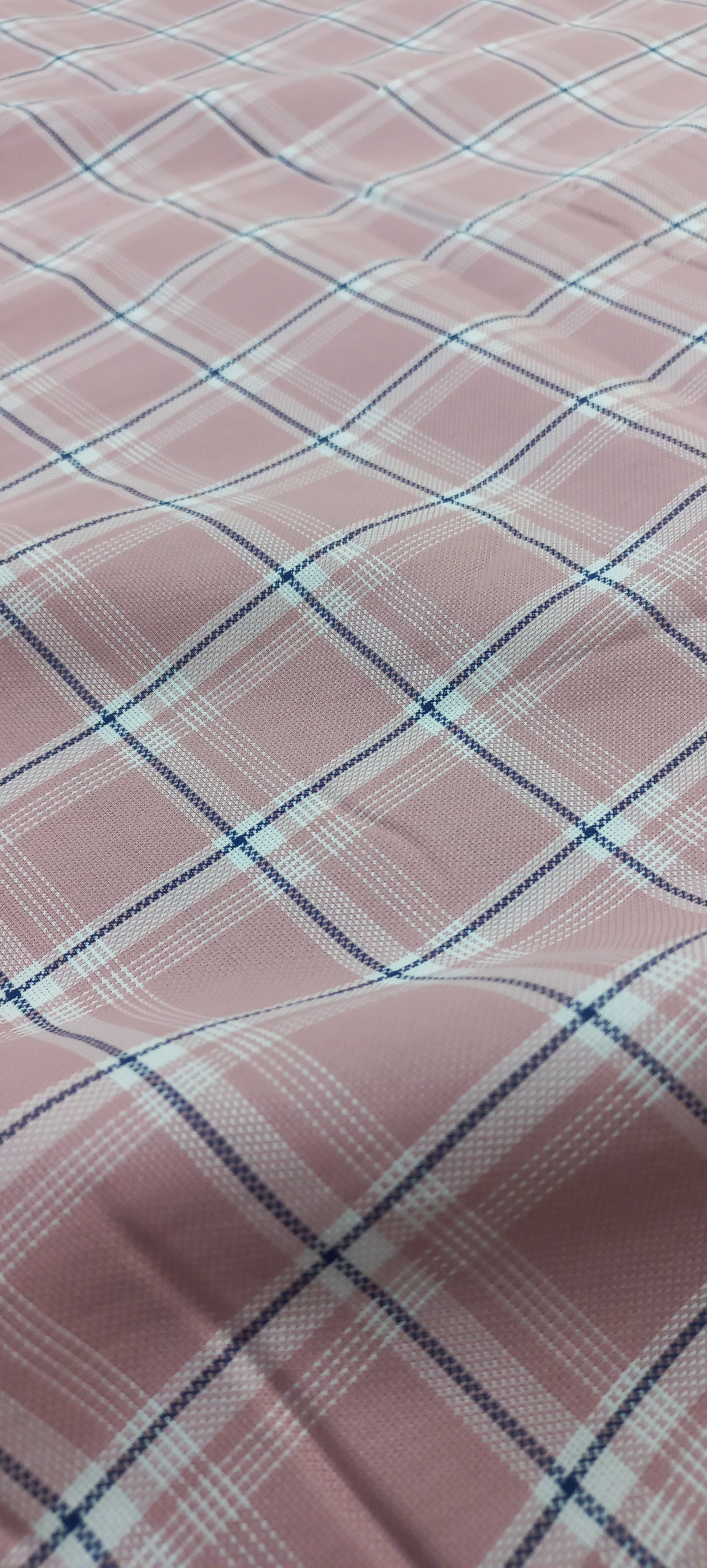 Rose Yarn Dyed Checks Cotton Unstitched Men's Shirt Piece (Width 58 Inch | 1.60 Meters)