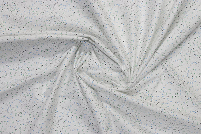White Cotton Lycra Printed Unstitched Men's Shirt Piece (Width 54 Inch | 2.00 Meters)