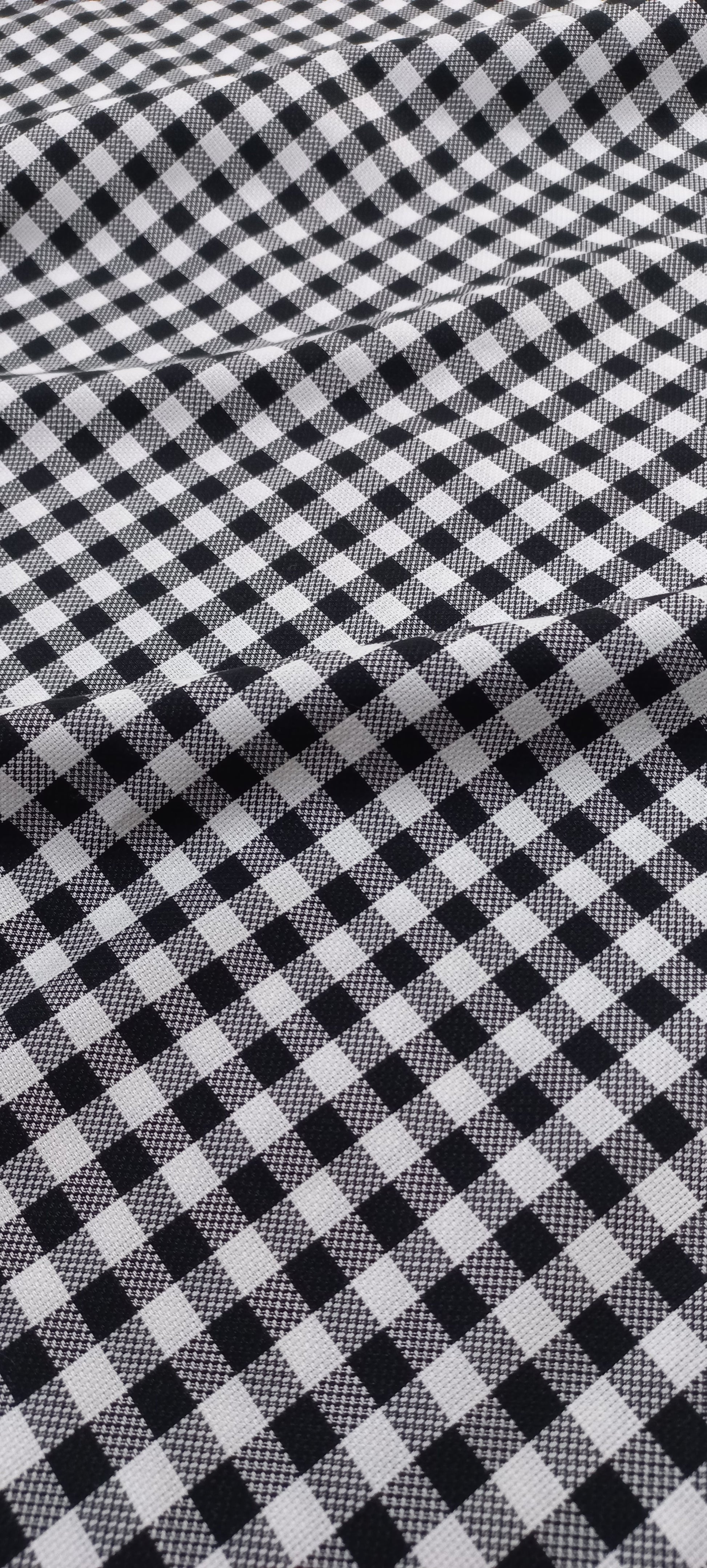 Black Yarn Dyed Checks Cotton Unstitched Men's Shirt Piece (Width 58 Inch | 1.60 Meters)