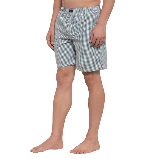 Crosscreek Men Green Checks Boxers Crosscreek