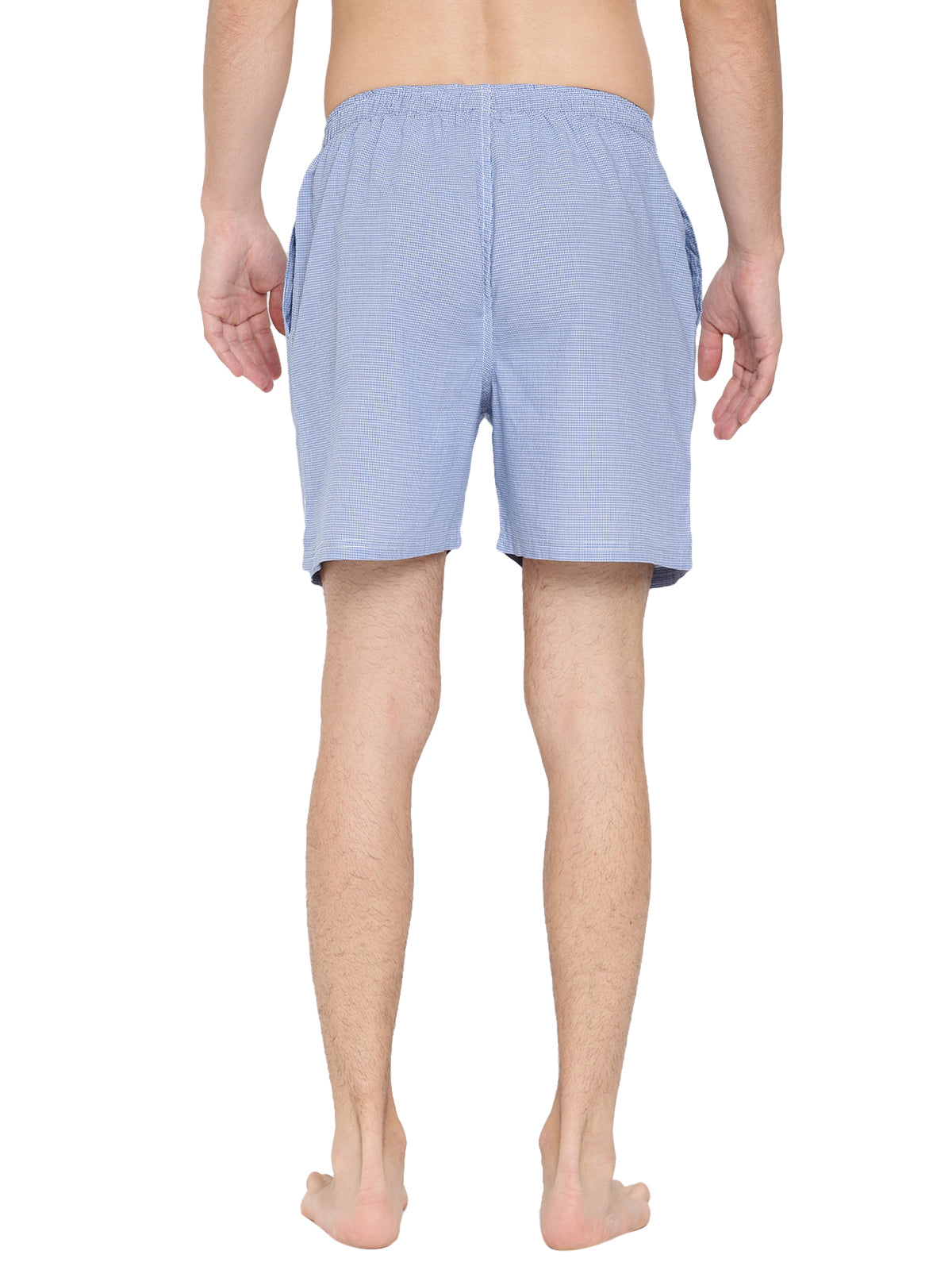 Crosscreek Men Blue Checked Boxer Shorts Crosscreek